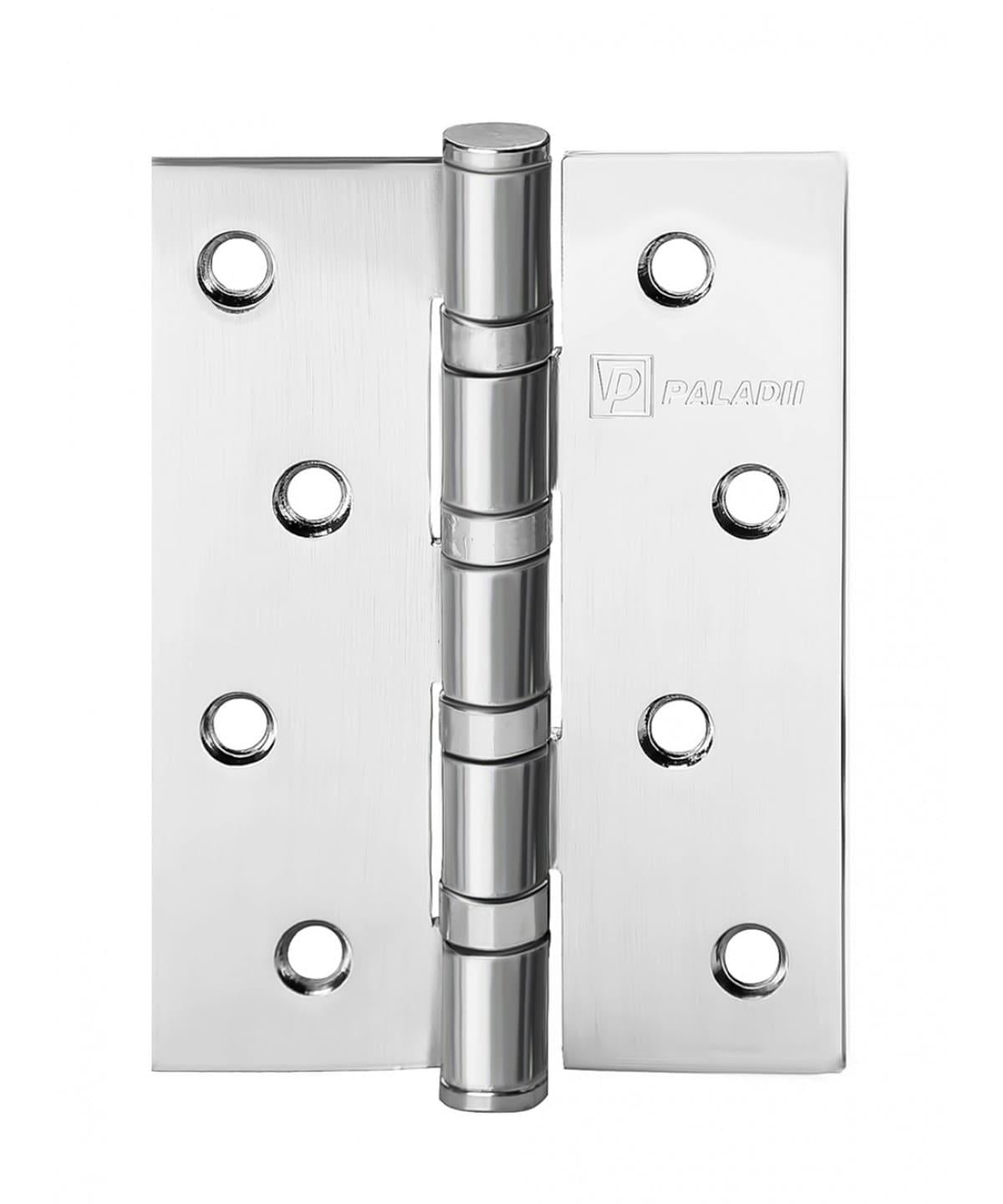Петля для дверей врезная универсальная Paladii 4ВВ SC 100х75х2,5 мм 2 шт. Хром матовый (ПП083)
