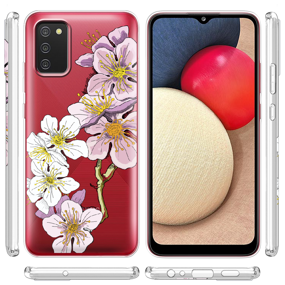 Чохол BoxFace Samsung A025 Galaxy A02S Cherry Blossom Прозорий силікон (41511-cc4-41511) - фото 3