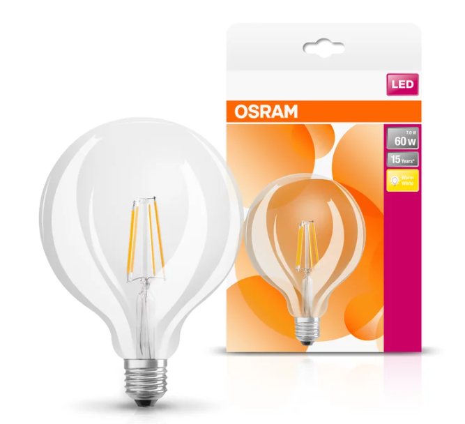 Світлодіодна лампа Osram Retrofit Classic Globe філаментна 6 W 220-240 V 806 lm 2700K E27 (4052899972377) - фото 2