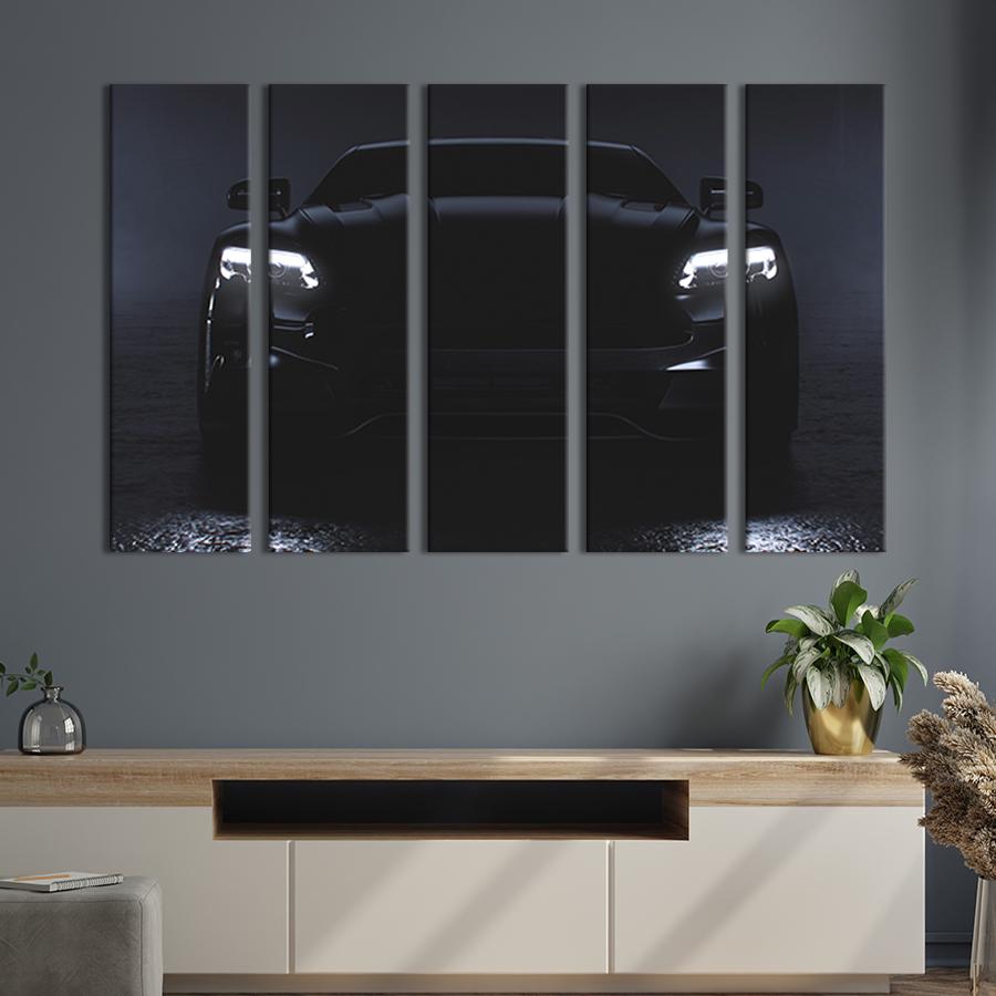 Картина модульная из 5 частей Тёмный суперкар M 87x50 см (114-51)