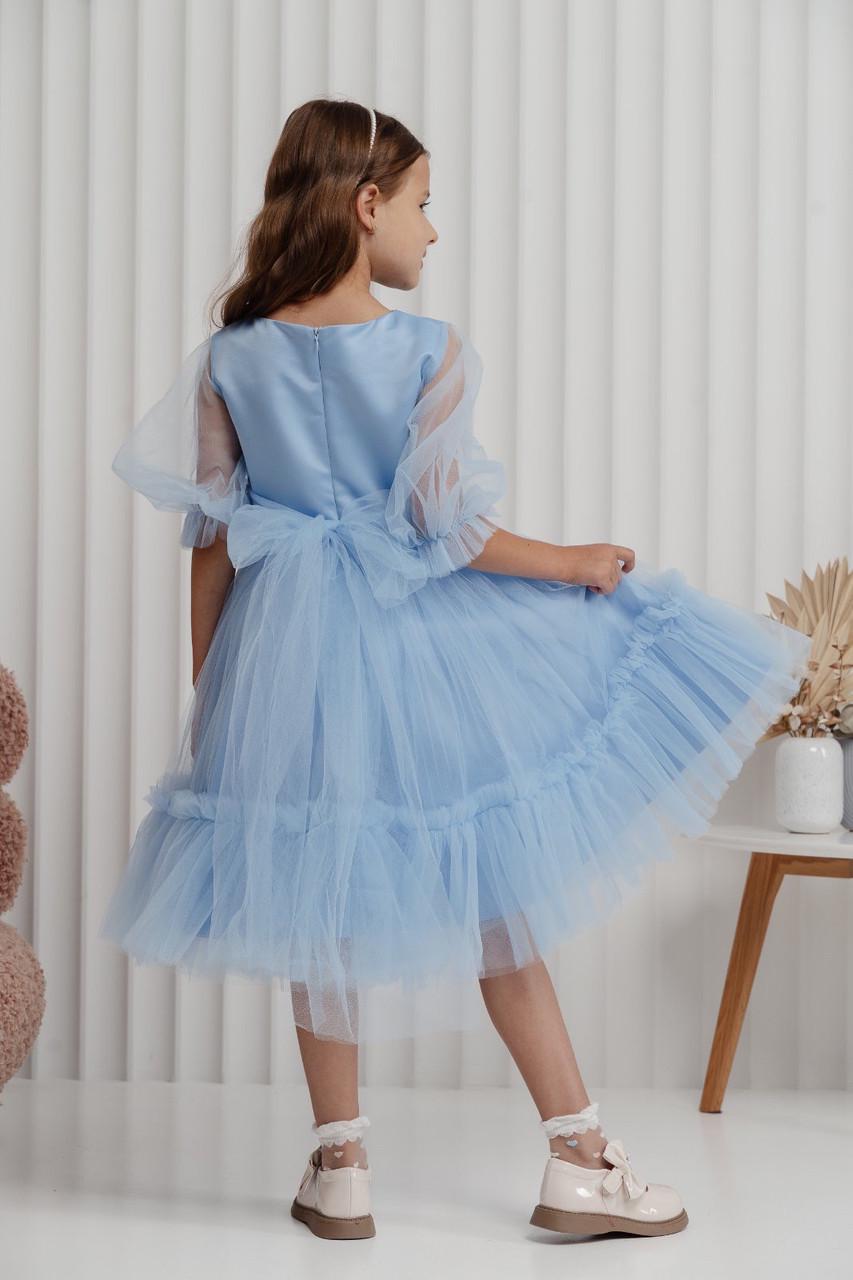 Платье праздничное для девочки 116 см Голубой (2229153737) - фото 6 Платье праздничное для девочки 116 см Голубой (2229153737) - фото 6