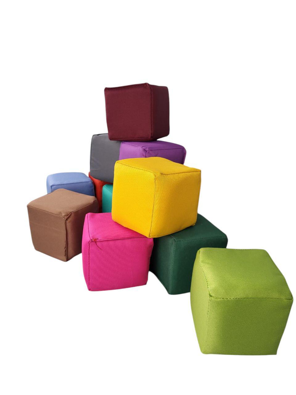 Развивающий коврик-матрас с разноцветными кубиками 120х120 см (1458) - фото 4