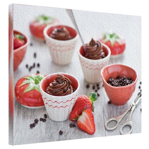 Картина на холсте Кофе и клубника 40х50 см (H4050_YM011)