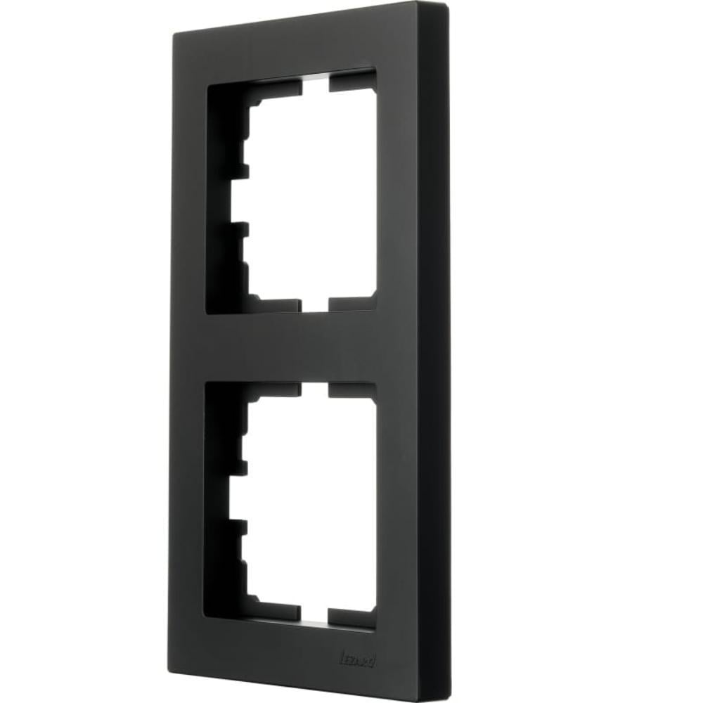 Рамка двомісна вертикальна Lezard Vesna Чорний (00000029010)