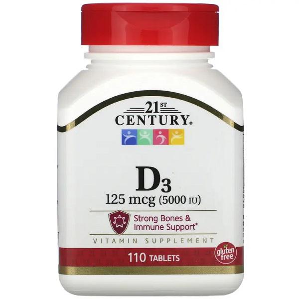 Витамин D 21st Century Vitamin D3 5000 IU 110 Tabs