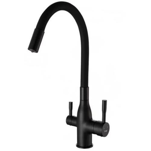 Смеситель для кухни Frap F4396-6 на две воды Черный (214086)