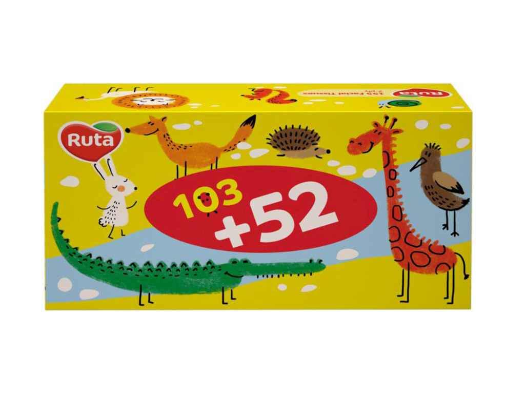 Серветки косметичні Ruta Kids 155 шт. Білий (825922)