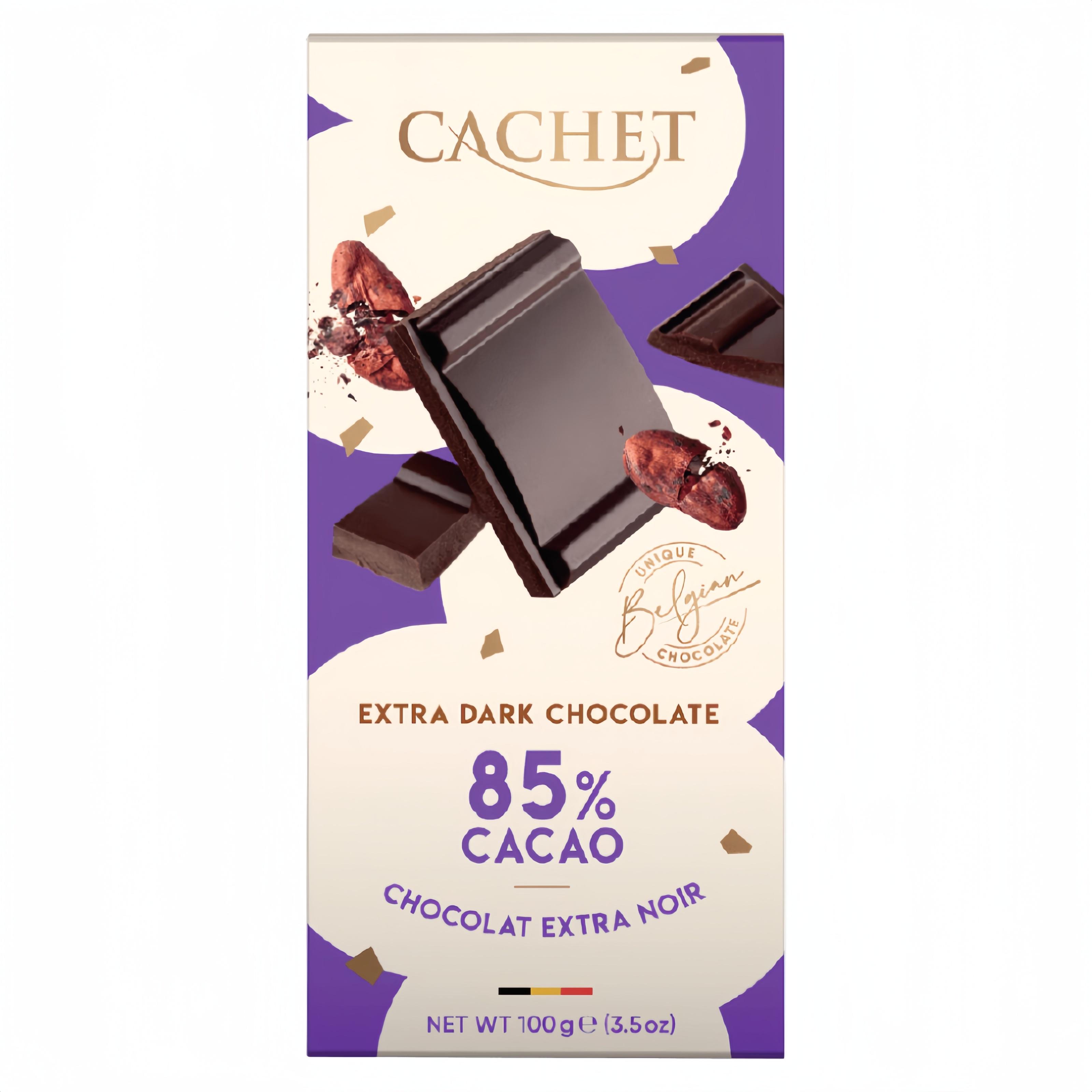 Чорний шоколад екстра Cachet 85% Extra Dark 100 г (13344324)