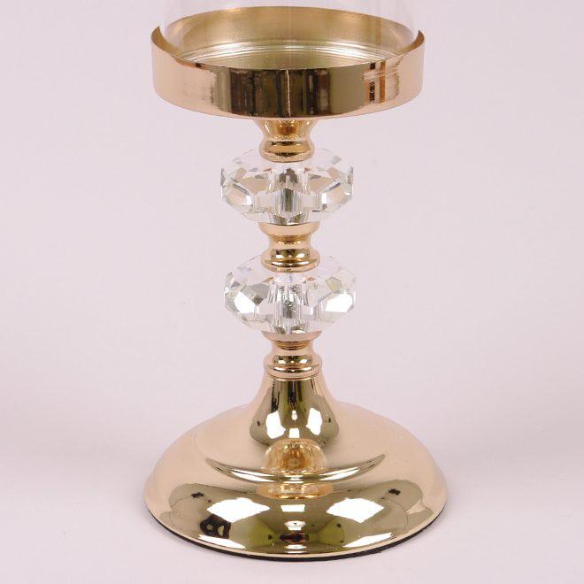 Підсвічник металевий Flora 33 см Золотий (36724) - фото 3 Підсвічник металевий Flora 33 см Золотий (36724) - фото 3