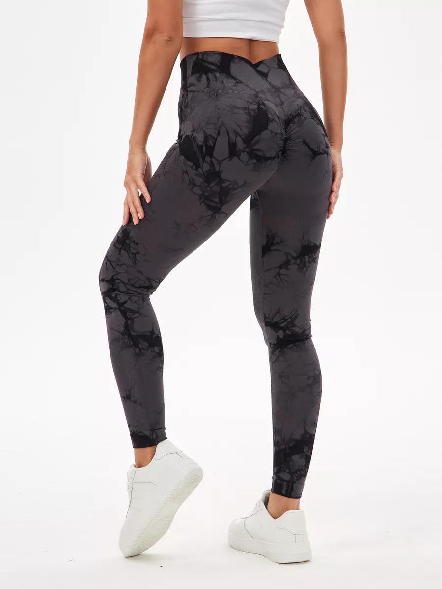 Лосини з ефектом Push Up Push Up мармурові з високою посадкою для тренувань в спортзалі та йоги S Сірий (70025S) - фото 7 Лосини з ефектом Push Up Push Up мармурові з високою посадкою для тренувань в спортзалі та йоги S Сірий (70025S) - фото 7