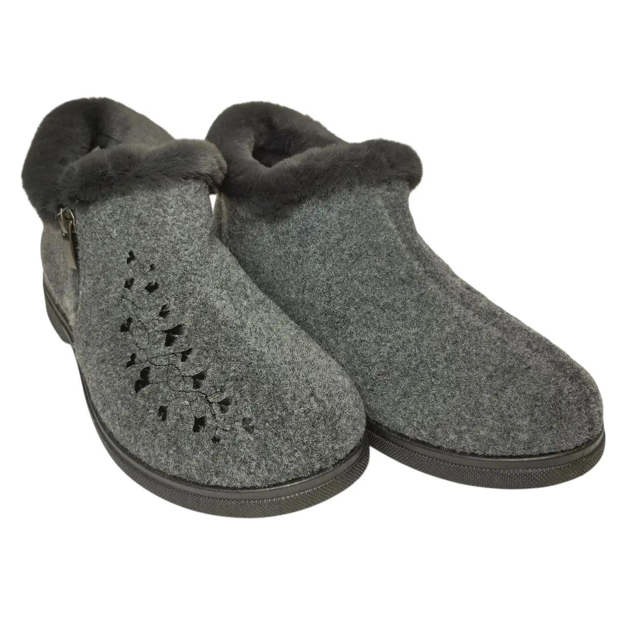 Бурки жіночі зимові повстяні 26 см р. 39 Сірий (TA-2202G-39-2)