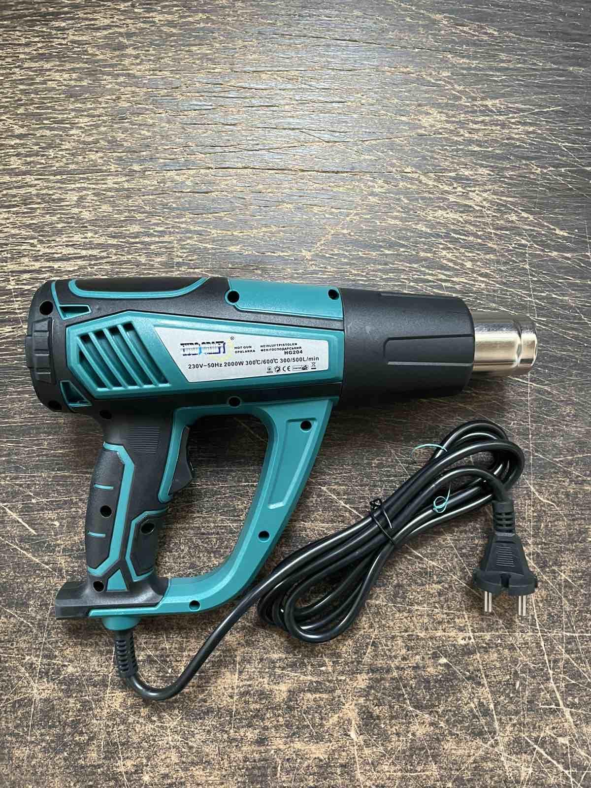 Фен строительный Euro Craft HG204+кейс