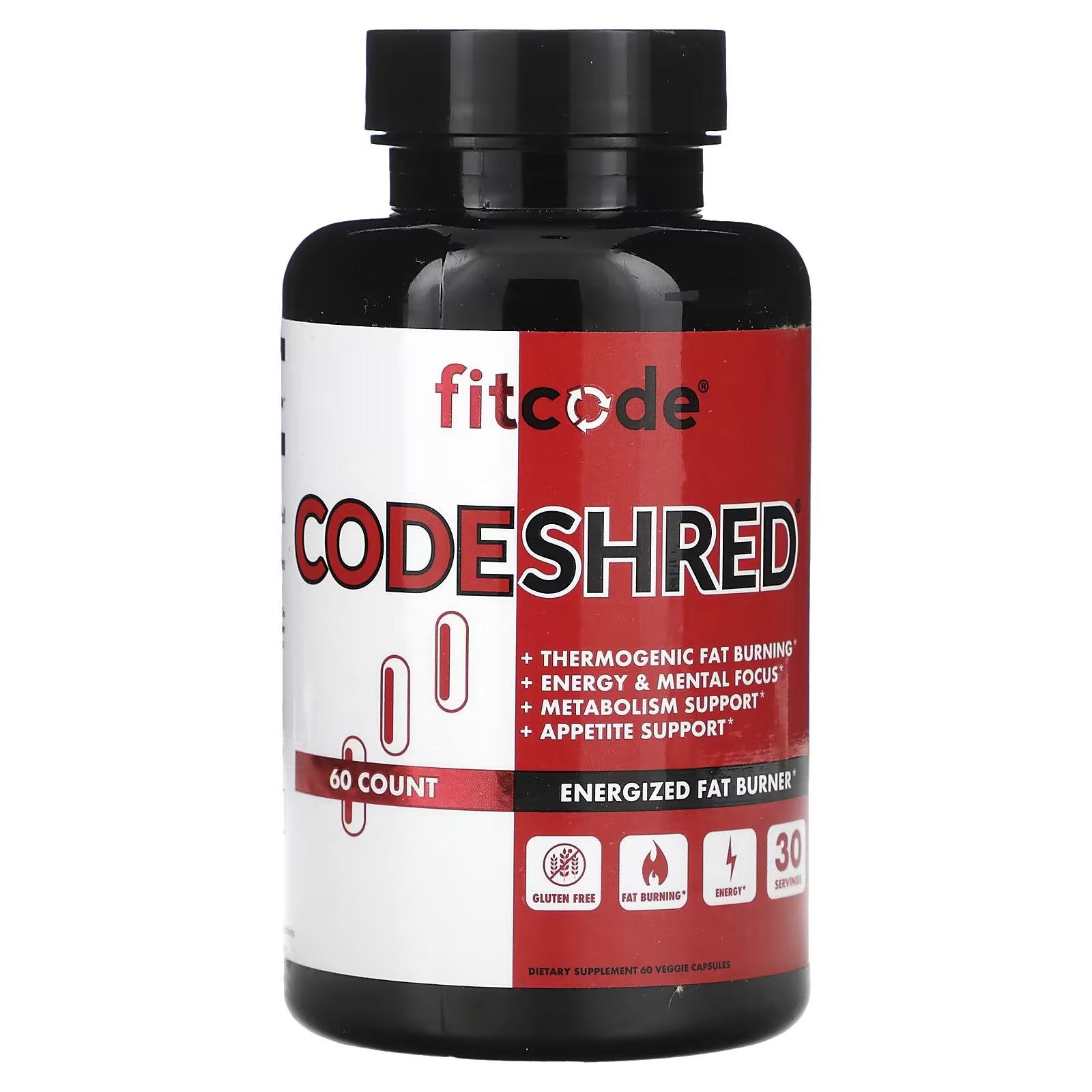 Жироспалювач FitCode CodeShred 60 веганських капсул