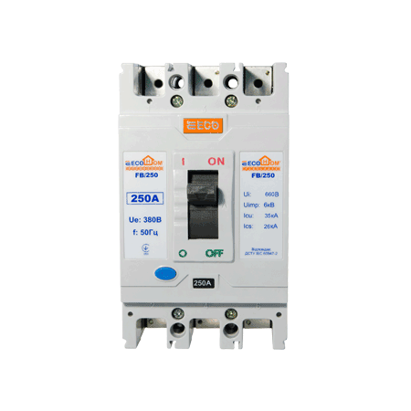 Автоматический выключатель АСКО-Укрем ECO FB/250 3Р 250А 35кА (ECO060010009)