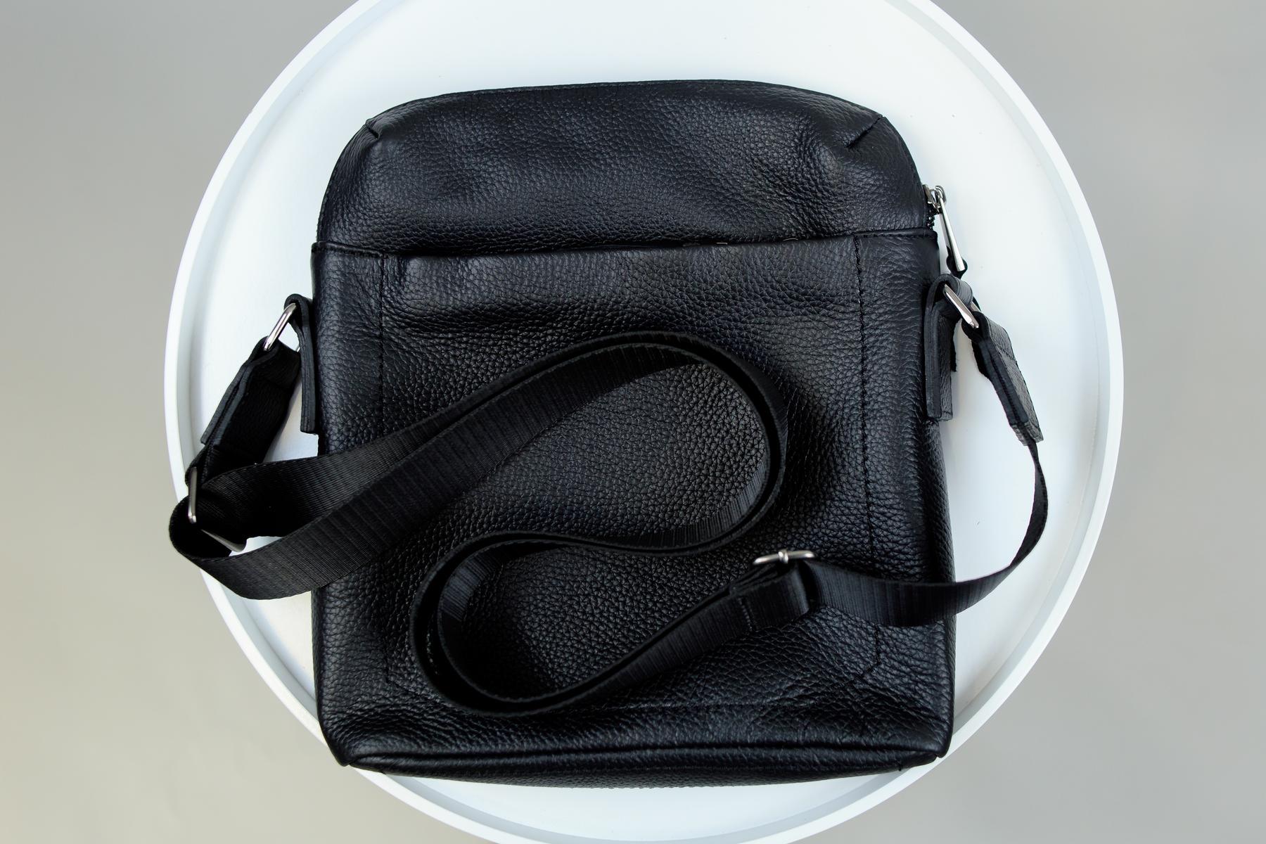 Сумка-мессенджер мужская SKILL Tablet из натуральной кожи Черный (SKL-004)