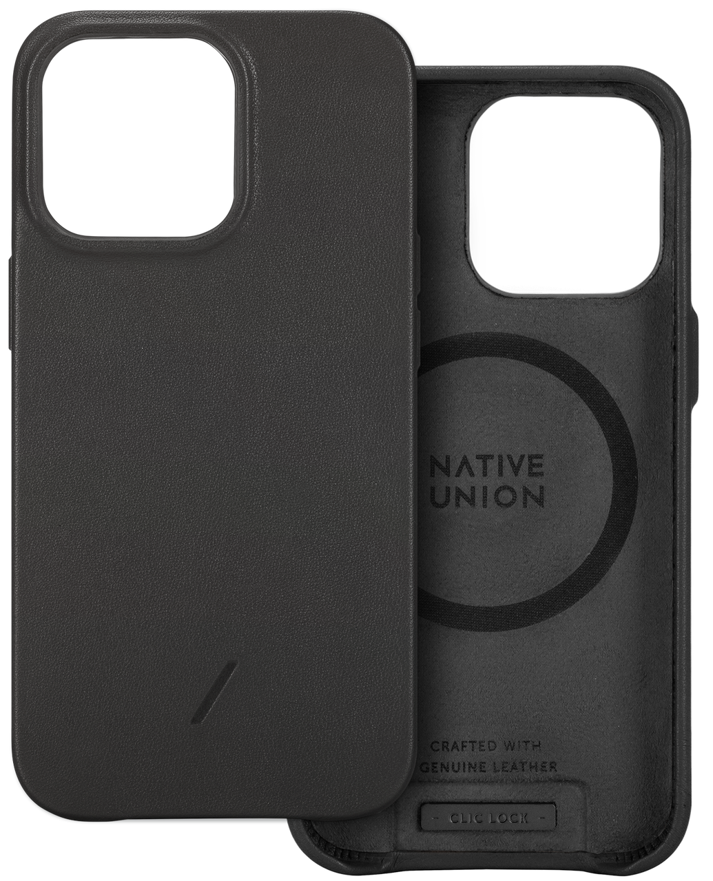Кожаный чехол-накладка Native Union Clic Classic Magnetic Case for iPhone 13 Pro, Black (CCLAS-BLK-NP21MP)