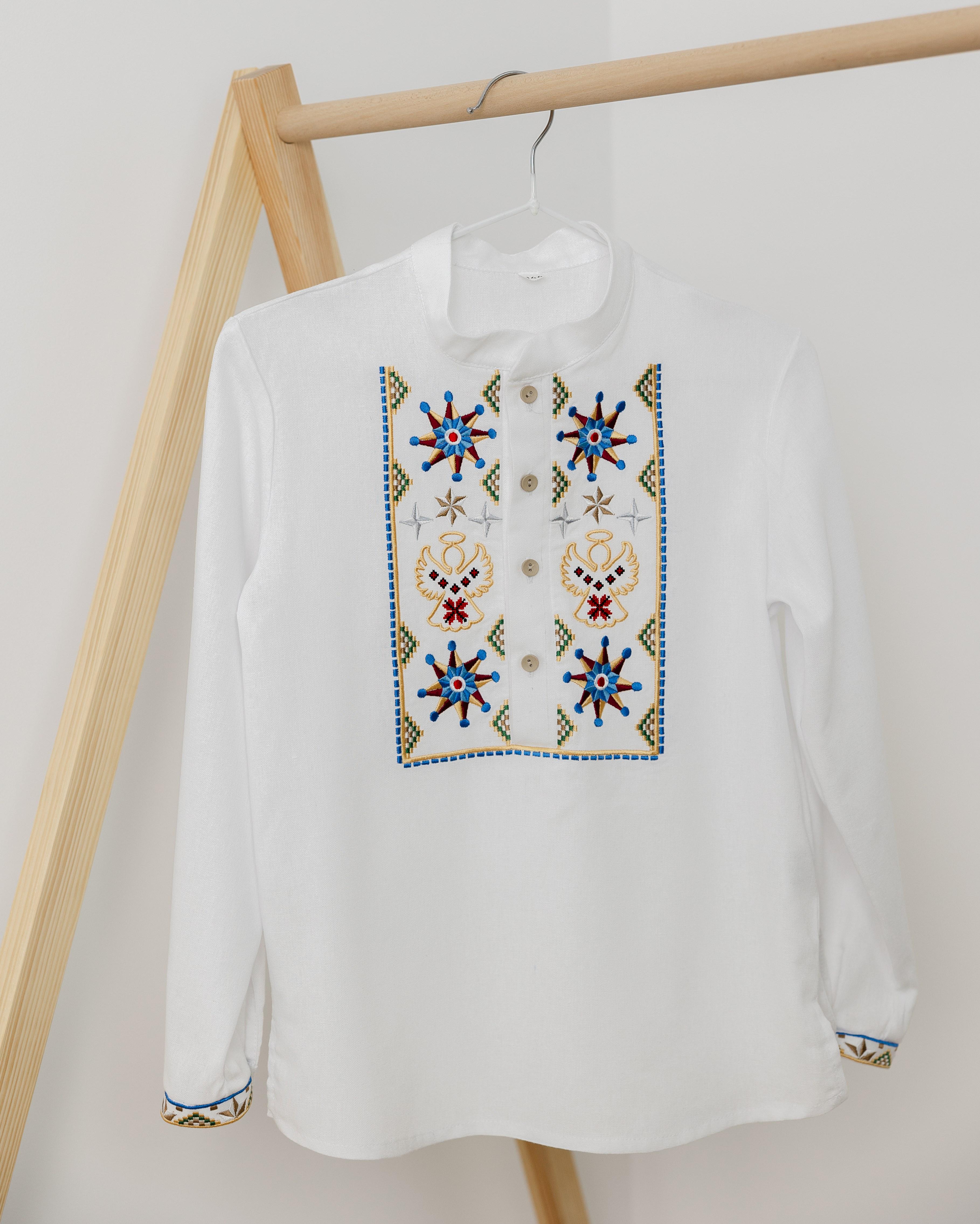 Вышиванка для мальчика Рождественская 134 см Белый (0002393-134) - фото 7 Вышиванка для мальчика Рождественская 134 см Белый (0002393-134) - фото 7