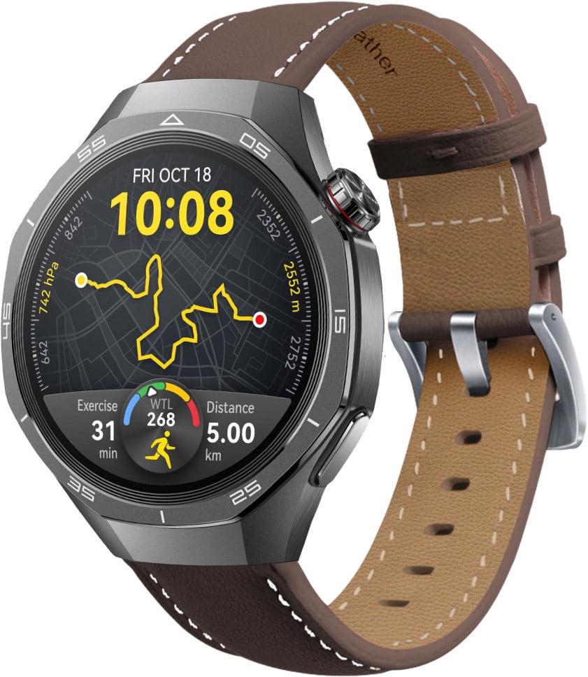 Ремешок кожаный Folsa для Huawei Watch GT 5/GT 5 Pro 46 мм Dark Brown (38646-05)