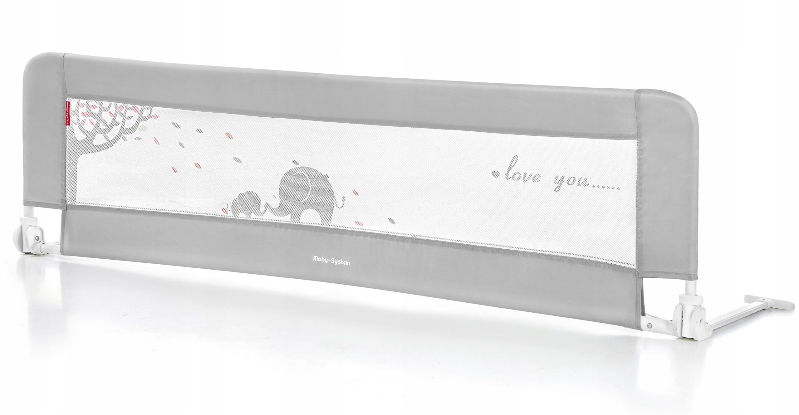 Бортик захисний для ліжка Moby-System Bed Rail 154x42 см Grey (30255722)