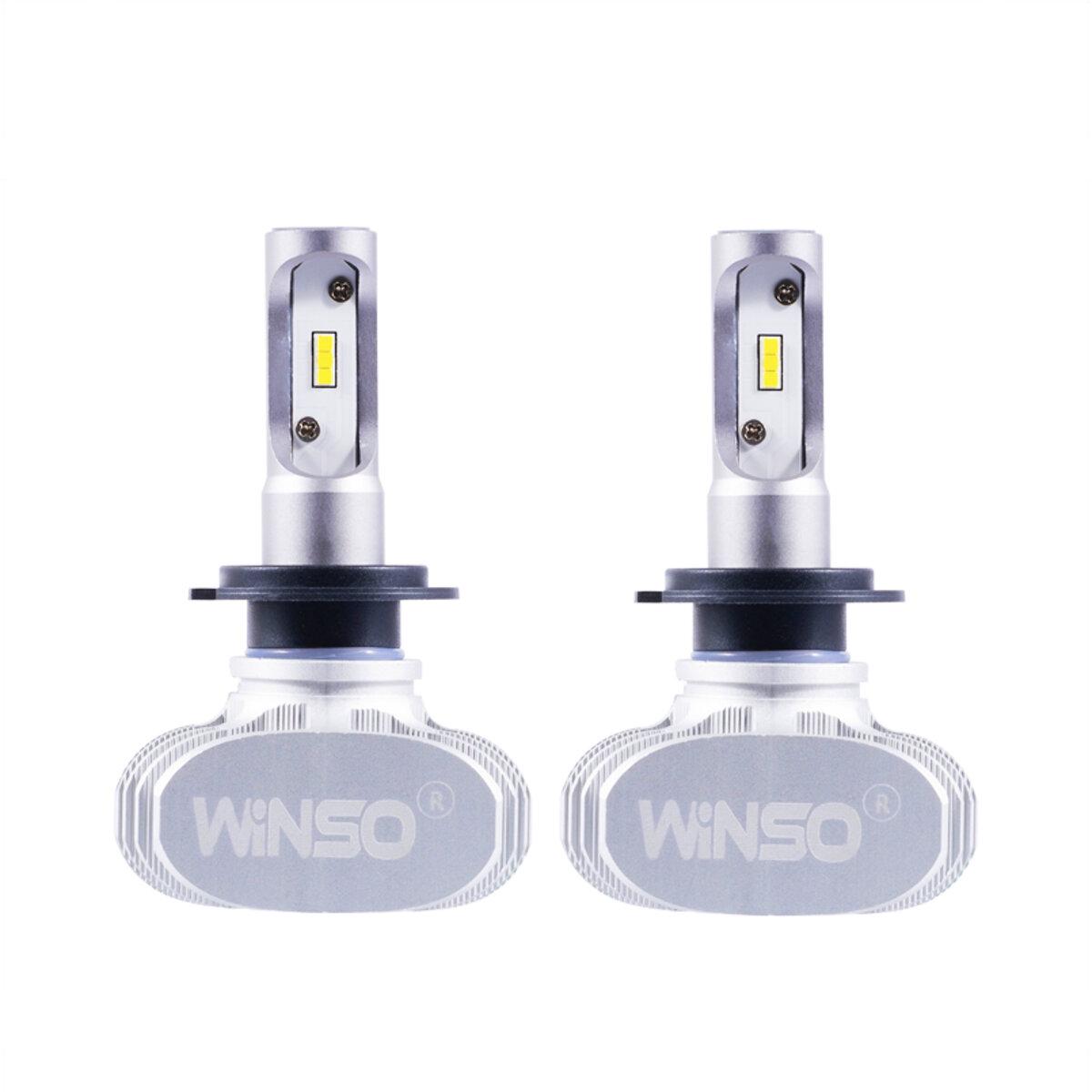 Автомобільна лампа Led Winso H7 12/24 V 6000К 4000 Lm 50 W CSP Cree Chip 19х19 2 шт. (6209)