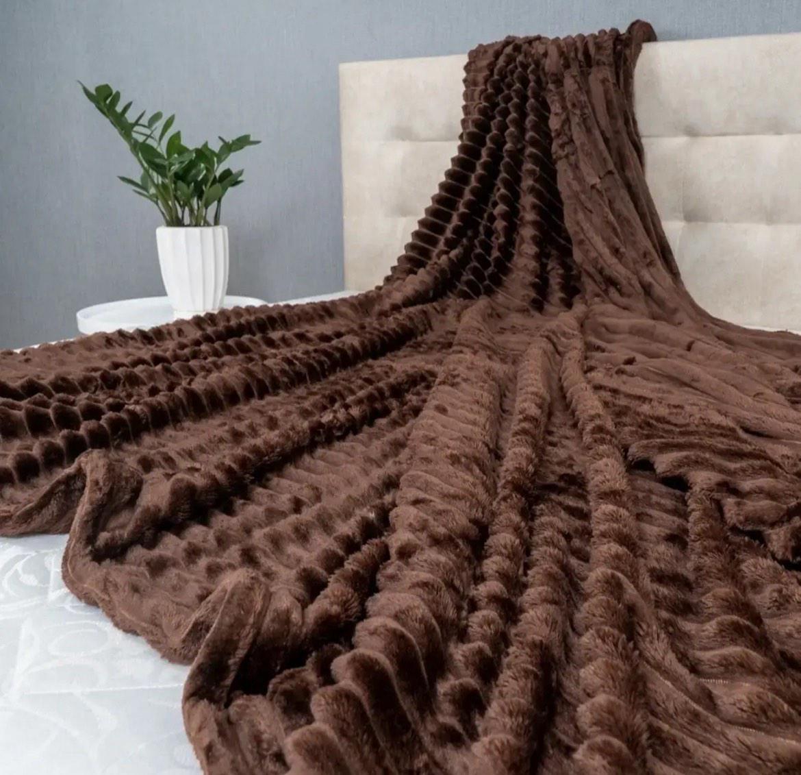 Плєд - покривало велюрове Шарпей широка полоска розмір 200x220 см. - фото 2 Плєд - покривало велюрове Шарпей широка полоска розмір 200x220 см. - фото 2