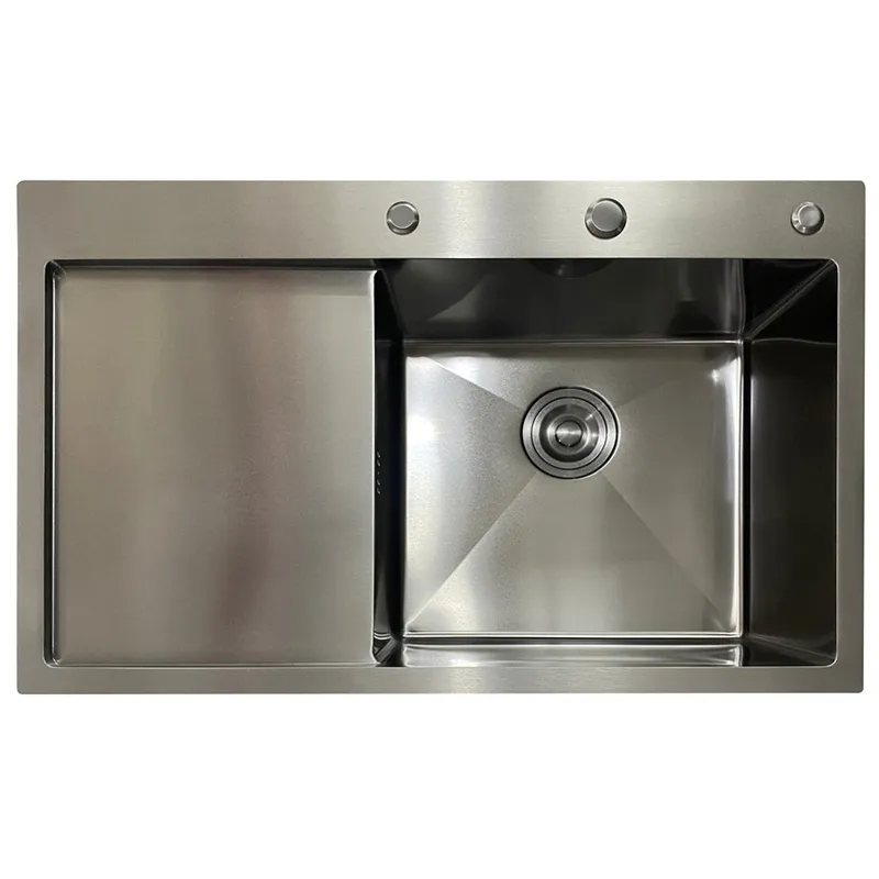 Мийка з нержавіючої сталі MIXXUS MH7849L NANO-BLACK 3,0/0,8 Графіт (MI7049)