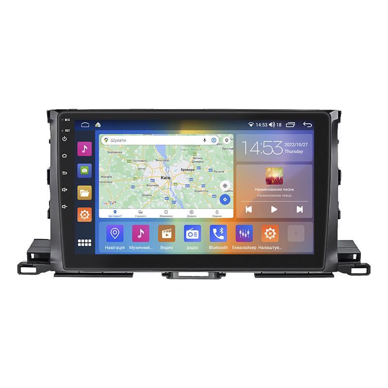 Автомагнитола штатная Lesko для TOYOta Highlander III U50 2013-2016 10" 2/32Gb CarPlay 4G Wi-Fi GPS Prime