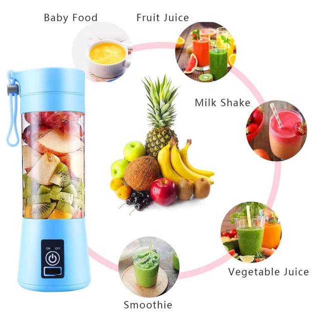 Блендер для коктейлей Smart Juice Cup Fruits NG-01 Синий (18546323) - фото 2