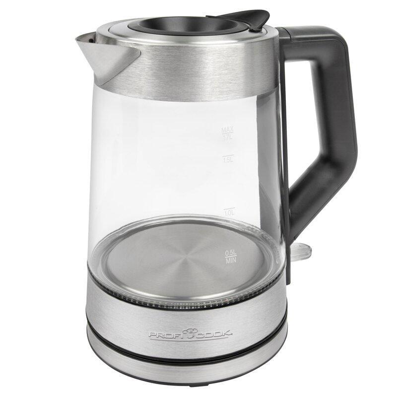 Электрочайник стеклянный Profi Cook PC-WKS 1190 с подсветкой 2200 Вт 1,7 л Электрочайник стеклянный Profi Cook PC-WKS 1190 с подсветкой 2200 Вт 1,7 л