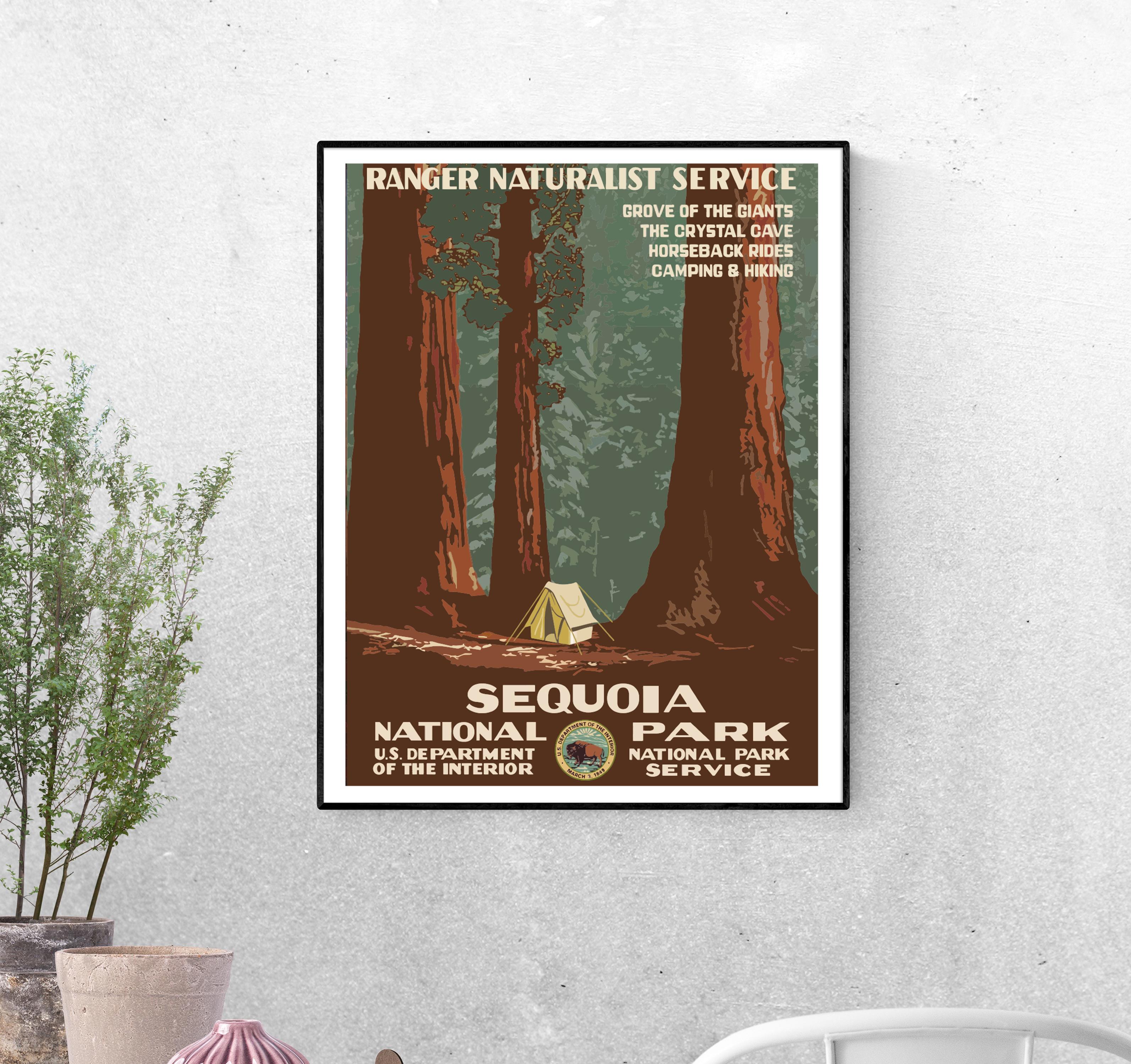 Тревел-постер Секвойя национальный парк формат А-0