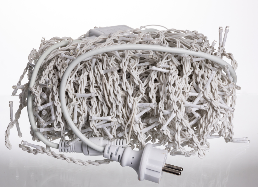 Гирлянда бахрома уличная 600 LED 36 м от сети белая нить Разноцветный - фото 4