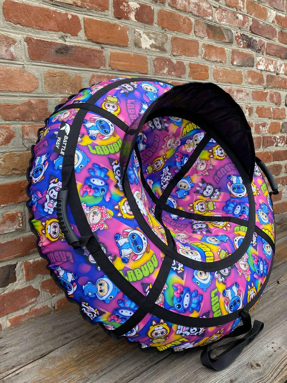 Тюбинг Надувные санки LABUBU со спинкой 120 см камера 15" (dde1d0ad) - фото 3