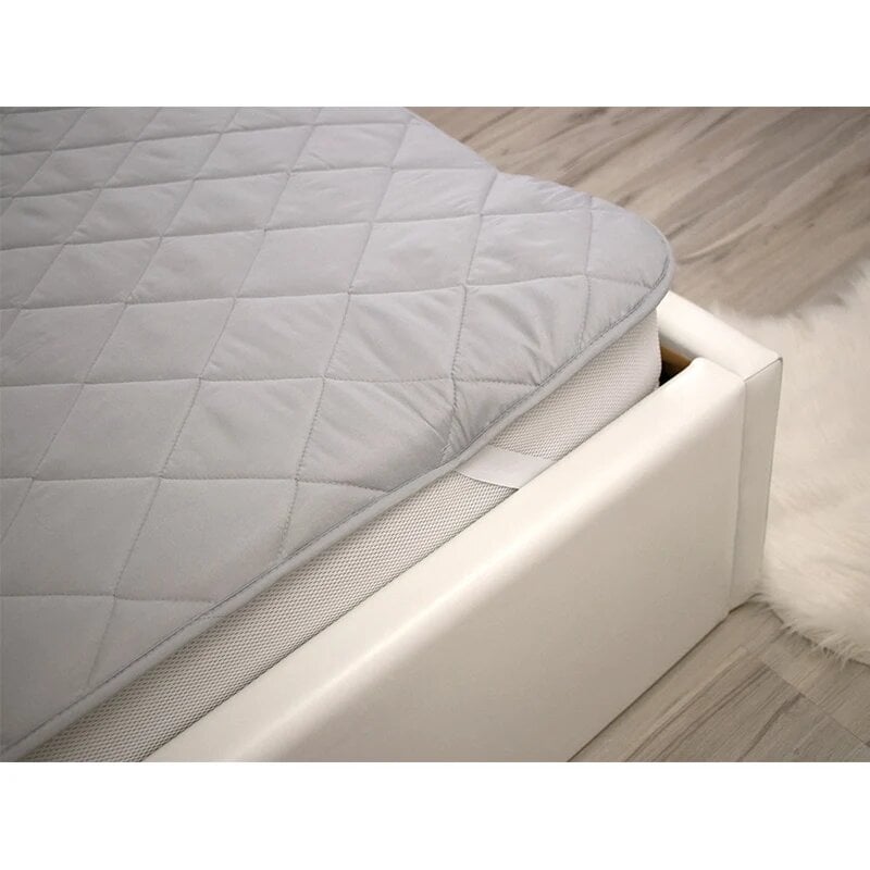 Наматрасник силиконовый двухсторонний на резинке Руно Grey White 80х200 см Серый/Белый (817.52СУ_Grey White)