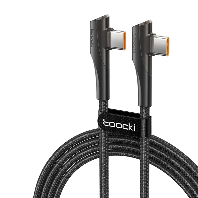 Кабель Toocki 100W/5A Type C-Type C 2 м Чорний (TQ-X15A3CC2BLK100)
