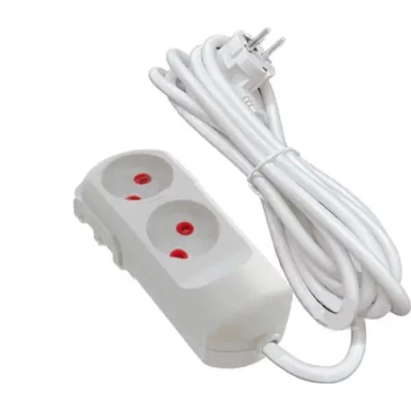 Подовжувач двомісний побутовий Neomax б/з на 5 м (NX500205)