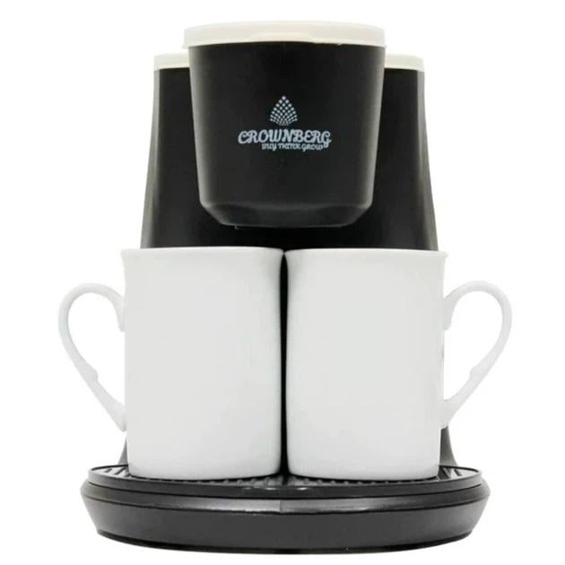 Кофеварка капельная Crownberg CB-1568 600 Вт для двух чашек Черный (GR-06152)