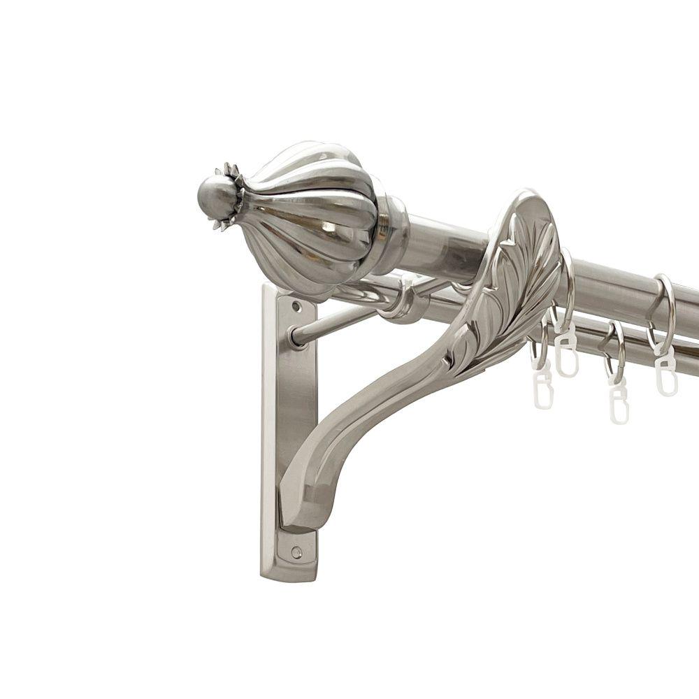 Карниз Orvit Таджа металевий дворядний ретро гладка труба кільце металеве 25/19 мм 300 см Нержавіюча сталь (00-00021618) - фото 1 Карниз Orvit Таджа металевий дворядний ретро гладка труба кільце металеве 25/19 мм 300 см Нержавіюча сталь (00-00021618) - фото 1