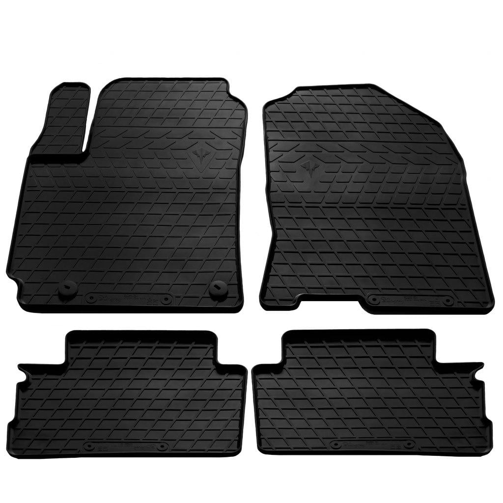 Резиновые коврики Stingray для Hyundai Kona 2017-2023 гг. резина Черный