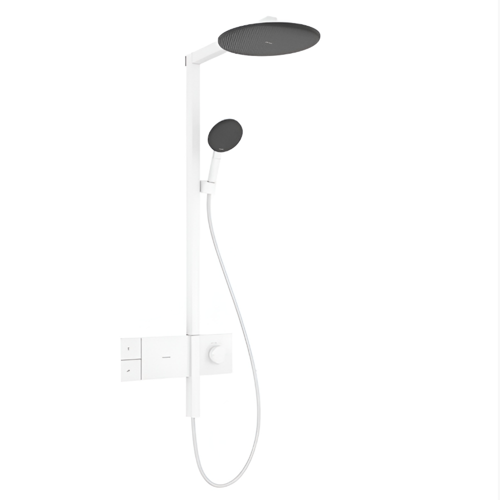 Душевая система Hansgrohe Raindance Alive S 300 1jet EcoSmart из ShowerSelect Comfort с термостатом металл Белый матовый (24583700)