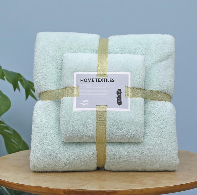 Набір рушників для ванної кімнати Supersoft 2 шт. Салатовий (125879)