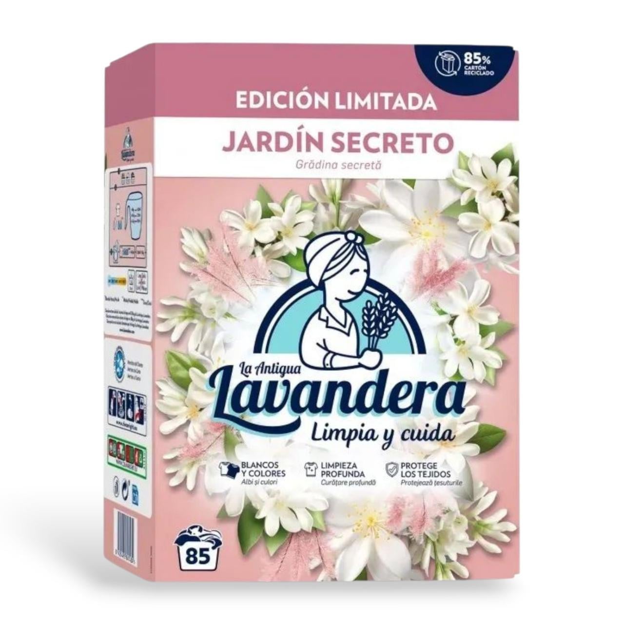 Порошок для прання Lavandera Jardin Secreto з свіжим квітковим ароматом універсальний 85 прань 4,675 кг