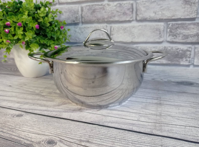 Каструля OMS Kinox з нержавіючої сталі з кришкою для газу і індукцїї 22х12 см 4 л (30286083) - фото 2 Каструля OMS Kinox з нержавіючої сталі з кришкою для газу і індукцїї 22х12 см 4 л (30286083) - фото 2