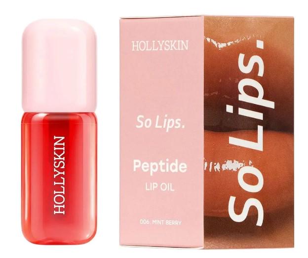Масло для губ увлажняющее HOLLYSKIN So Lips Peptide Lip Oil 006 Mint Berry 4 мл