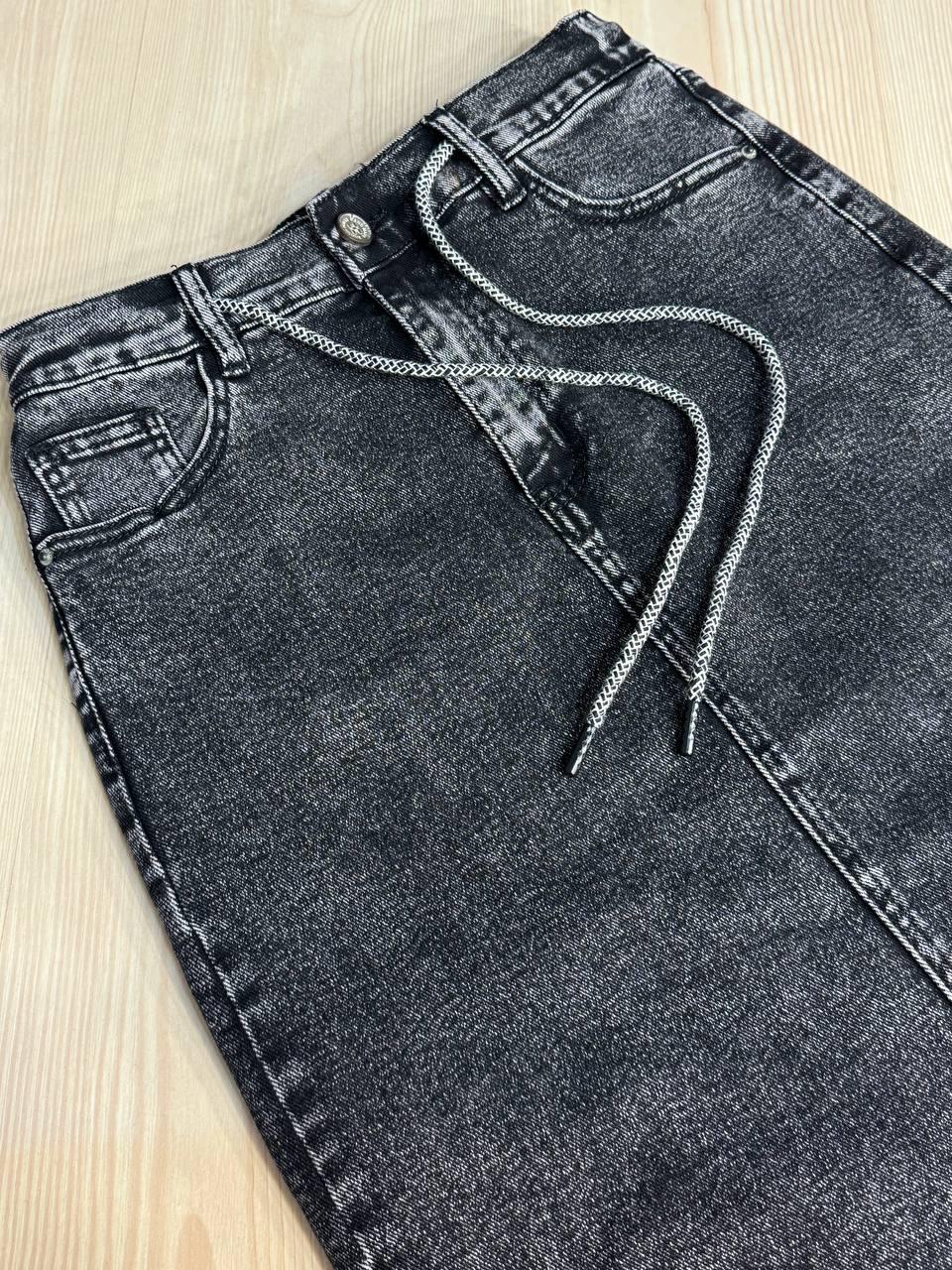 Спідниця жіноча джинсова Vanver 82038 резинка шнурок з розрізом варена міді р. 32 Чорний (4773) - фото 2 Спідниця жіноча джинсова Vanver 82038 резинка шнурок з розрізом варена міді р. 32 Чорний (4773) - фото 2