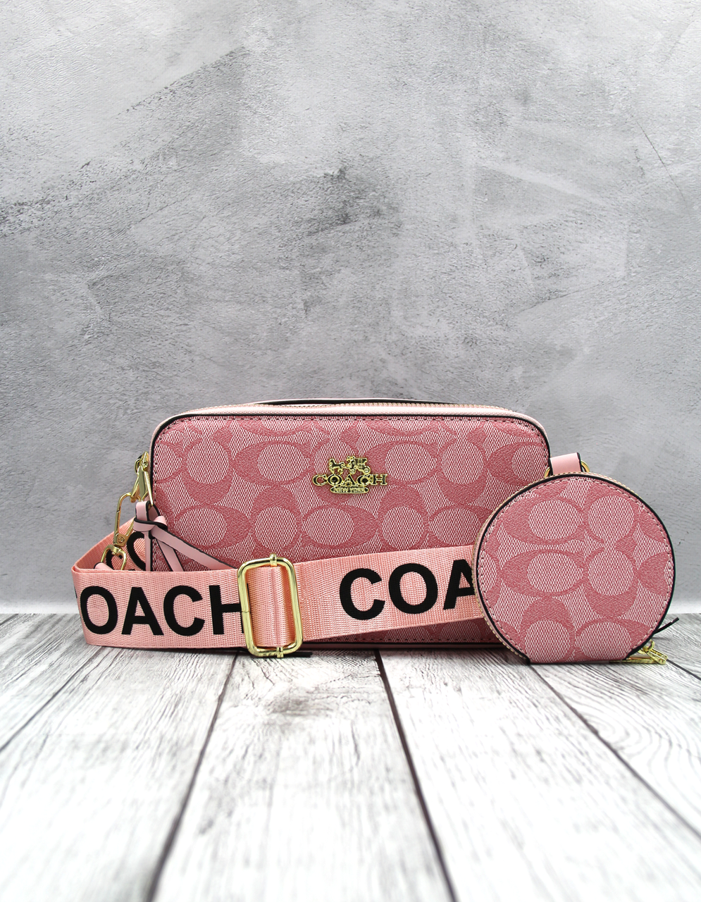 Жіноча сумка Coach у фірмовій коробці Рожевий (2957836184)