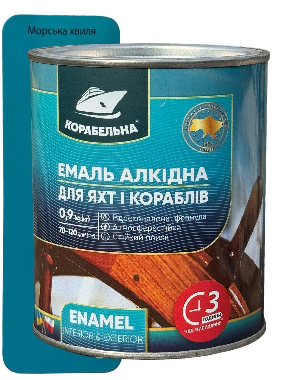 Эмаль алкидная Корабельная ПФ-115 0, 9 кг Морская волна (23812948)