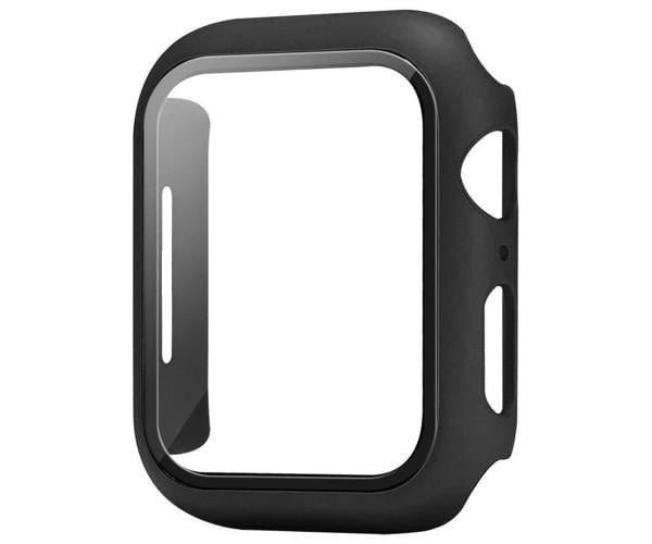 Чехол с защитным стеклом Protective Cover with Glass для Apple Watch 45 мм Черный