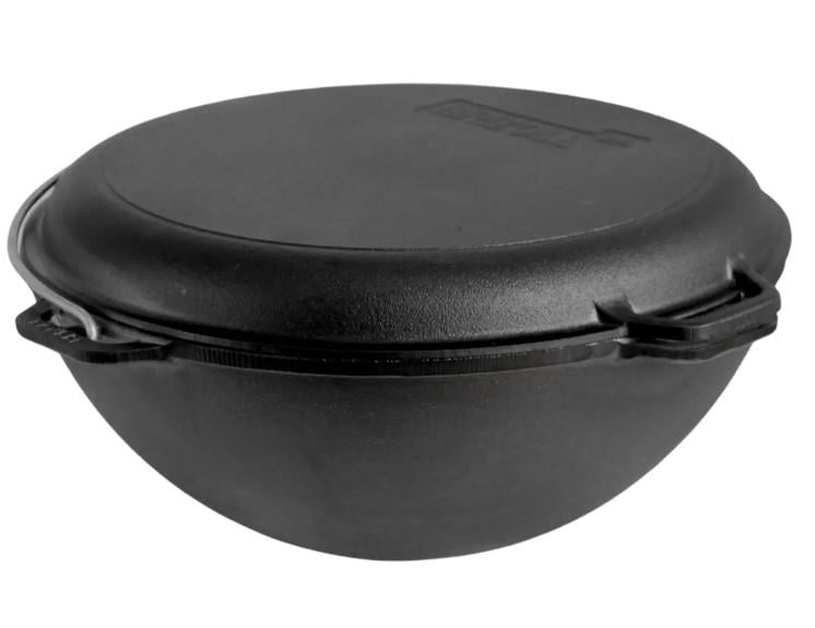 Котел чавунний азіатський Brizoll 15 л з кришкою-сковородою гриль (30226343)