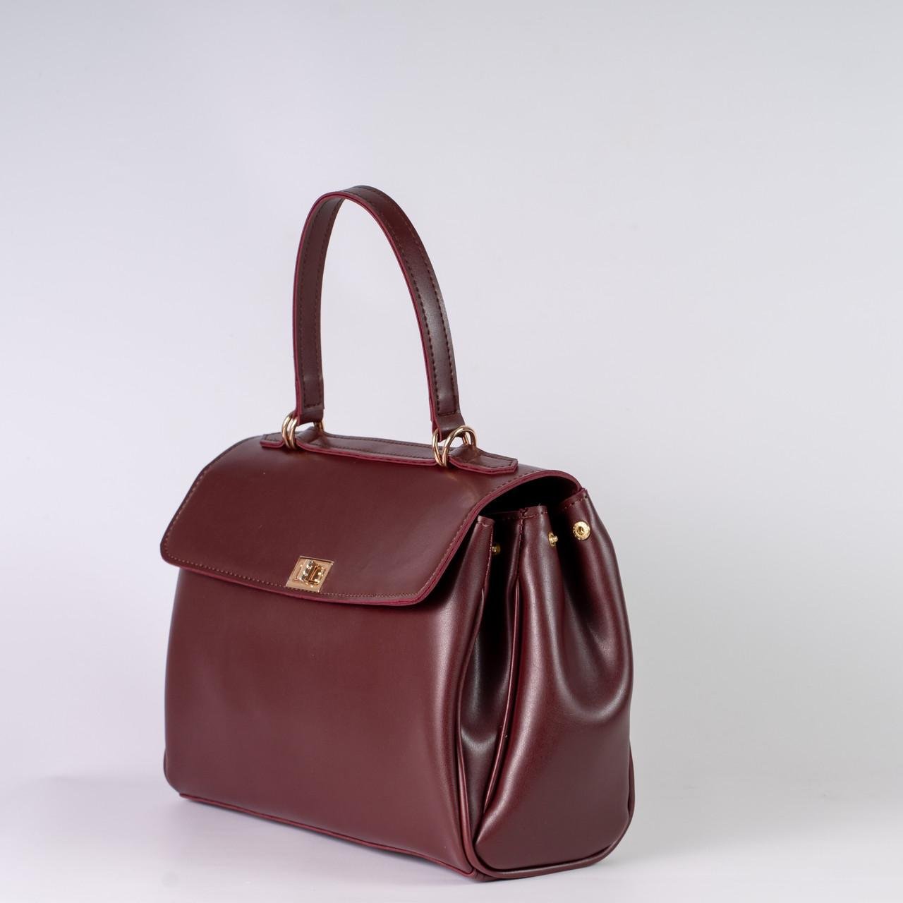 Сумка женская почтальона из экокожи XENIA № 67-24 Бордовый - фото 2 Сумка женская почтальона из экокожи XENIA № 67-24 Бордовый - фото 2