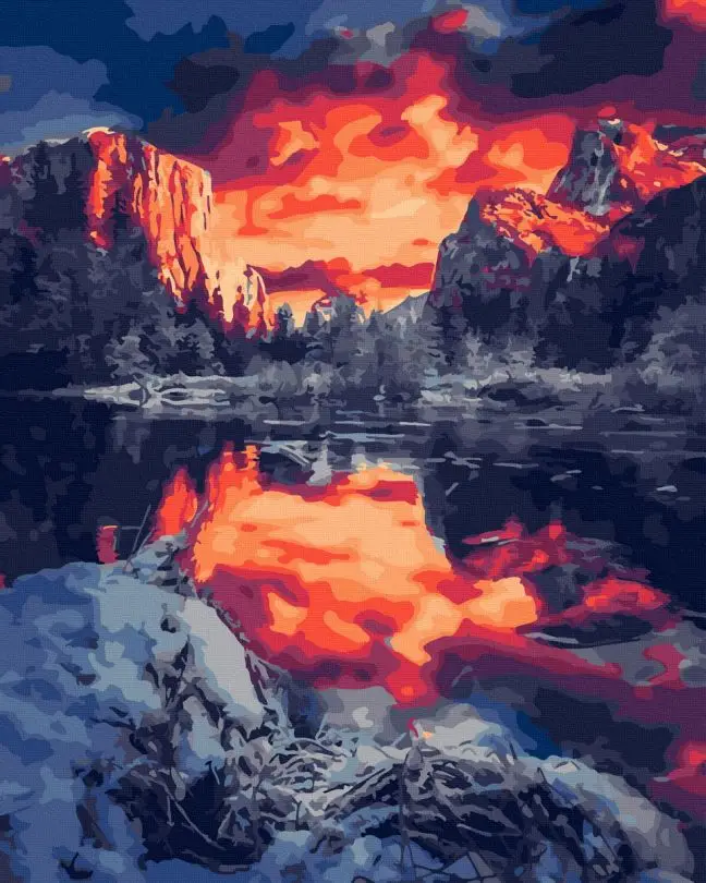 Картина по номерам Brushme Закат в горах 40x50 см (BRM45148)